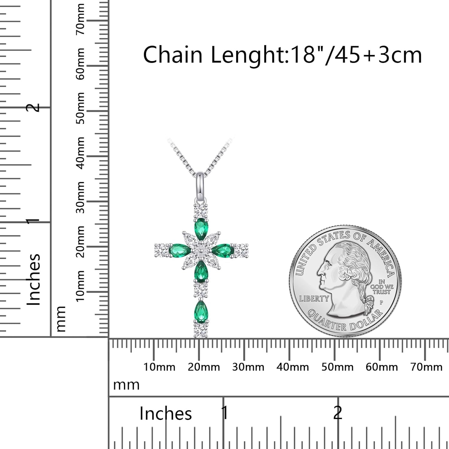 925 Sterling Silver Cross Necklace for Women，Birthday Delicate Star Cross Necklace Jewelry Gifts for Women，Birthstone Religious Jewelry for Mom, Chain 18 Inch