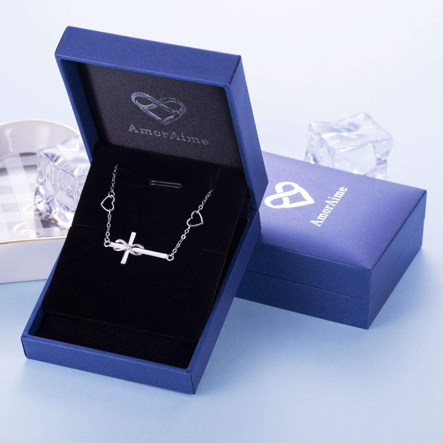 925 Sterling Silver Cross Bracelet for Women Christian Faith Bracelet 14K Gold Plated Bracelets Believe CZ Adjustable for Easter or Holiday