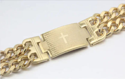 Double Buckle Cross Bracelet