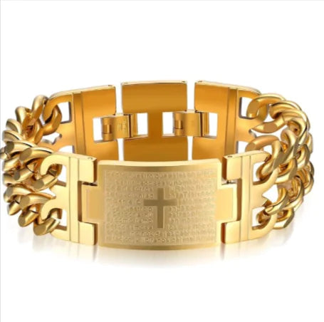 Double Buckle Cross Bracelet