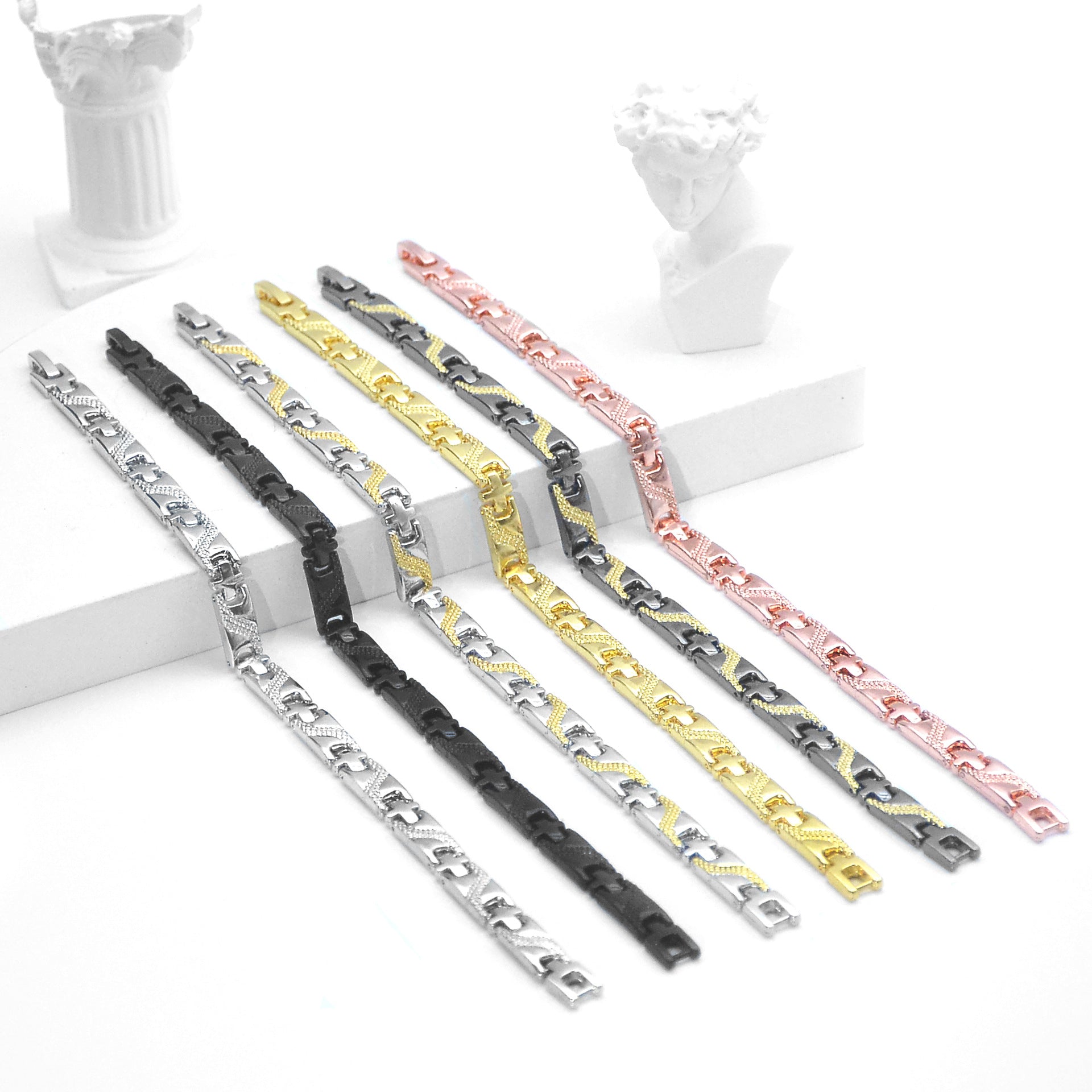 Longrui Cross Dragon Pattern Bracelet