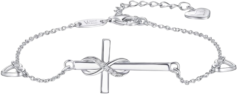 Elegant Infinity Cross Bracelet – Symbol of Faith & Eternal Love