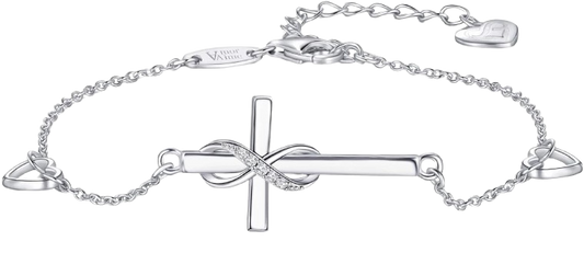 Elegant Infinity Cross Bracelet – Symbol of Faith & Eternal Love